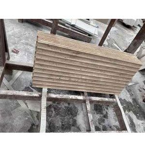 Longue <span class=keywords><strong>dalle</strong></span> baguettes de pierre courbe cannelée concave pour carreaux concaves muraux dalles de travertin personnalisées à vendre buffet en marbre mosaïque - Product Image 1