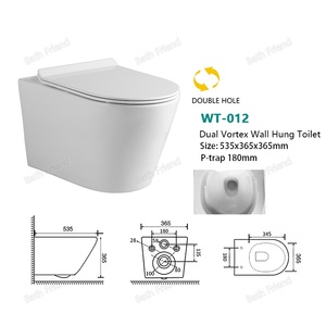 Inodoro Suspendido de Doble Vórtice con Ahorro de Agua, de Cerámica Blanca, para Proyectos de Hoteles y Villas, al Mejor <span class=keywords><strong>Precio</strong></span> al por Mayor - Product Image 2