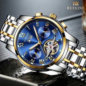 Reloj de Hombre RUIXINE R836 2024 de Lujo con Correa de Acero Inoxidable, Mecánico Automático, Resistente al Agua 3BAR, Esfera de 41.5mm, Logotipo Personalizado - Product Image 3