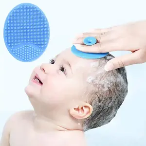 فرشاة تنظيف وغطاء من السيليكون الناعم ، فرشاة تنظيف رأس الجسم للأطفال حديثي الولادة
