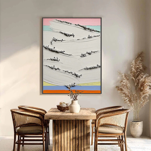 Moments Of Color Abstract Oil <b>Painting</b> Textured Wall Art Hand Painted Canvas With <b>Frame</b> Contemporary Indoor Decor - Product Image 5