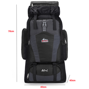 <span class=keywords><strong>Zaino</strong></span> da Escursionismo e <span class=keywords><strong>Viaggio</strong></span> Antifurto <span class=keywords><strong>Vintage</strong></span> 80L con Logo Personalizzato, Grande Capacità, per Alpinismo, con Fodera in Poliestere - Product Image 3