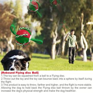 Jouets interactifs pour chiens avec corde à mâcher, jouets d'extérieur pour exercices de traction, balles rebondissantes volantes, jouets récompenses pour chiens agressifs - Product Image 6