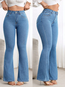 Jeans a Zampa Y2K Trendy da <span class=keywords><strong>Donna</strong></span> all'Ingrosso, Jeans Estivi Casual Sexy Aderenti Traspiranti a Vita Alta per <span class=keywords><strong>Donna</strong></span> - Product Image 2