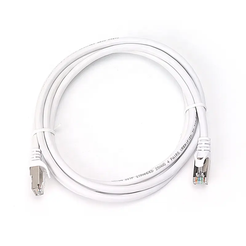 RJ45 Plug CAT 6a Ethernet Computer Network Cord, Cat6a Patch Cord LAN Cable S/FTP SSTP 26AWG Copper Wire,