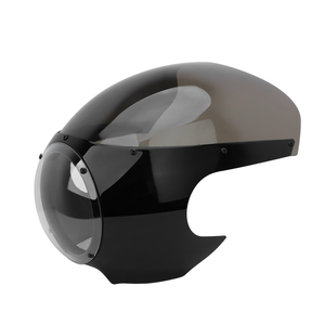 Faro delantero negro para motocicleta, <span class=keywords><strong>carenado</strong></span> de parabrisas para Harley Davidson Sportster Dyna <span class=keywords><strong>Cafe</strong></span> <span class=keywords><strong>Racer</strong></span> - Product Image 3