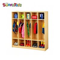 Armoire de rangement pour école maternelle avec organisateur de lit intégré pour salle de classe préscolaire