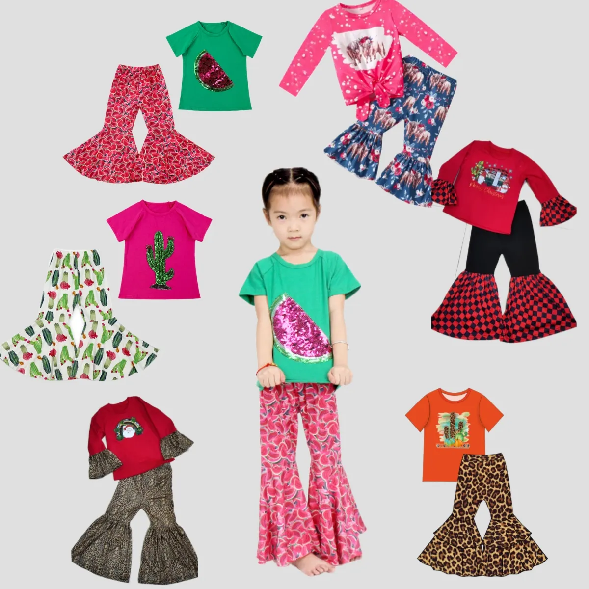 Стильный комплект одежды для девочек с цветочным принтом, штаны с длинным рукавом, органический комплект детской одежды для детей от 0 до 6 лет, комплект детской одежды