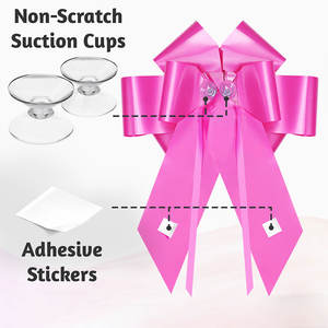 โบว์ตกแต่งงานแต่งงานรูปผีเสื้อขนาดใหญ่ 16, 18, 23, 30 นิ้ว โบว์ยักษ์สำหรับรถยนต์ รถใหม่ ของขวัญขนาดใหญ่ ชุดโบว์ติดรถยนต์ - Product Image 3