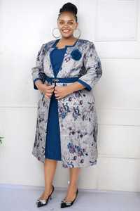 Turkey Women Dress Africa Women Plus Size Church Dress Long <b>Jacket</b> Two Pieces Set Lady All Occasion Clothing - Product Image 4