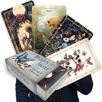 Cartes de tarot éducatives personnalisées avec bordure dorée |   Jeu de cartes d'art en boîte rigide pour la divination, les cadeaux et le divertissement familial