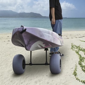 Carrito de Mano Ajustable para <span class=keywords><strong>Kayak</strong></span> Yak Outdoors con <span class=keywords><strong>Ruedas</strong></span> Grandes para Uso en Playa, Rafting y Actividades al Aire Libre, para 1 Persona, 1 Año - Product Image 2