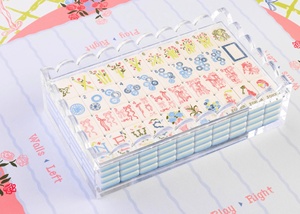 Mahjong Americano Personalizzato a 3 Strati, Modellino in Acrilico BLU, 160 Tessere, Gioco di Lusso Elegante per Adulti - Product Image 5