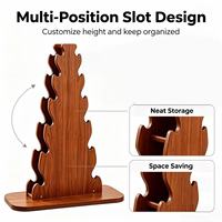 Support vertical pour haltères en chêne rouge massif, gain de place, durable, réglable, portable, organisateur d'haltères en bois moderne