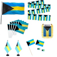 Drapeau portatif personnalisé en polyester imprimé numériquement, respectueux de l'environnement, avec mât en bois, pour les événements sportifs, thème Brésil