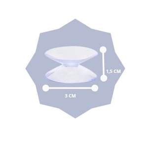 Ventose doppie trasparenti, 72 pezzi, mini, per vetri, finestre in plastica, specchi, senza foratura, fissaggio sicuro - Product Image 3