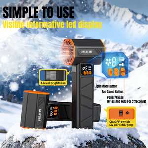 WLETO Moteur sans balais professionnel surdimensionné, souffleur de séchage turbo, 64MM, 1400g, pression du vent, <span class=keywords><strong>5</strong></span> vitesses, 55M/S vitesse maximale de l'<span class=keywords><strong>air</strong></span>, 80000RPM - Product Image 5