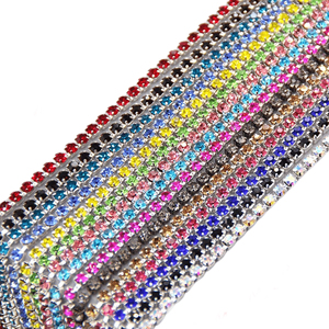 5A Quality Glass Ss4.5-ss16 <strong>Rhinestone</strong> <strong>Cup</strong> <strong>Chain</strong> Super Close <strong>Chain</strong> All Colors Stock for Garment Silver <strong>Rhinestone</strong> <strong>Chains</strong>