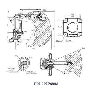 หุ่นยนต์อุตสาหกรรม Braun BRTIRPZ2480A ระยะแขน 2.4 เมตร รับน้ำหนักได้ 80 กิโลกรัม สำหรับงานจัดเรียงพาเลท แบบสี่แกน พร้อมมอเตอร์ PLC และส่วนประกอบหลัก - Product Image 3