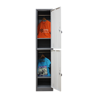 Armoire à vêtements moderne en acier à 2 portes coulissantes pour hôtel, salle de sport, chambre, salle à manger, salon – Durable – Offre Spéciale