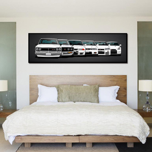 HONGYA Arte Pintura em Tela HD de Impressão Modular Nissan Skyline Gtr Carro Fotos de Cabeceira Moderna Casa de Arte Decorativa Da Parede Cartaz - Product Image 3
