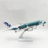 Modèle d'avion A380 Ana vert de 30 cm en résine et alliage métallique pour collectionneurs