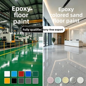 Peinture liquide pour sols en résine époxy aqueuse, imperméable et résistante à l'usure, pour ateliers industriels, avec sable coloré et ciment - Product Image 6