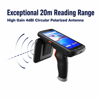 Lecteur portable UHF (Ultra Haute Fréquence) Android 10, portée de lecture de 20 m, lecteur RFID WiFi pour usage industriel