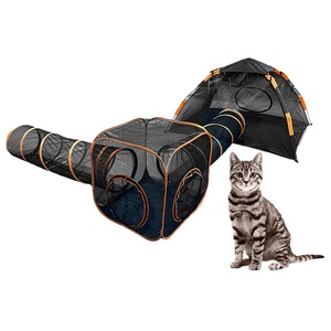 Tenda <span class=keywords><strong>per</strong></span> <span class=keywords><strong>Cani</strong></span> <span class=keywords><strong>e</strong></span> <span class=keywords><strong>Gatti</strong></span> 4-in-1 in Filo d'Acciaio, Tunnel Pieghevole Pop-up con Chiusura a Cerniera, 188x160x101CM, a Forma di Albero, <span class=keywords><strong>Recinto</strong></span> <span class=keywords><strong>per</strong></span> Esterni - Product Image 3