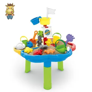 Large Factory Hot Sale Assembly Sand & Water Table For Kids Beach Garden Play Toys Set With Bucket Shovels Sand Molds