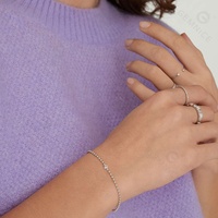 Bijoux de mode Gemnel bracelets de perles en diamant cultivées en laboratoire 925