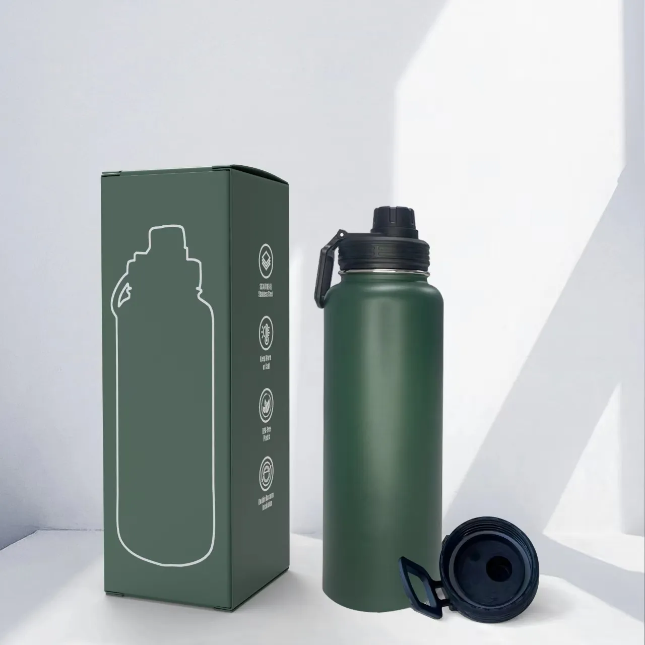 Fabrika doğrudan sıcak su şişesi BPA ücretsiz 40oz Tumbler klasik yürüyüş ve tırmanma için hidro şişe