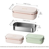 Boîte à lunch chauffante électrique 48W personnalisée en usine, en acier inoxydable 304, étanche, sans eau, chauffe-aliments portable, boîte bento de bureau