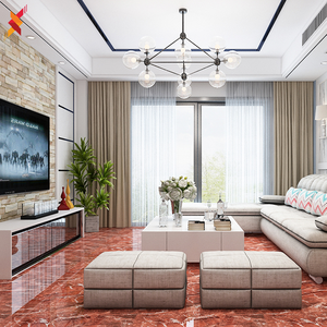 Chinois Carrelage Toàn Thân Sáng Màu Đỏ Sứ Tráng Men Gạch Lát Sàn Gốm 60x60 - Product Image 5