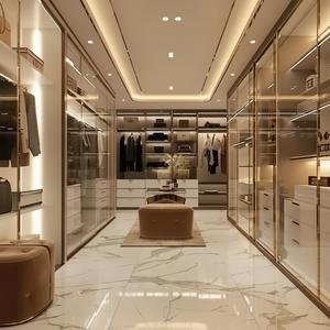 ชุดเฟอร์นิเจอร์ห้องนอนลายไม้ธรรมชาติตู้เสื้อผ้าไม้ตามสั่งตู้เสื้อผ้าตู้ไม้แบบพกพา - Product Image 1