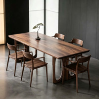 Ensemble table et chaises de salle à manger en bois de haute qualité, table basse moderne de luxe, bureau en bois massif, fabricant de meubles en bois sur mesure