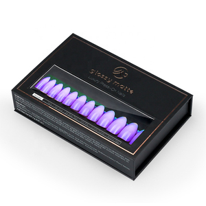 Embalaje de cartón, uñas largas, cajas vacías hechas a mano para puntas de uñas, prensa falsa en caja de embalaje de uñas, logotipo personalizado, papel al por menor personalizado - Product Image 5