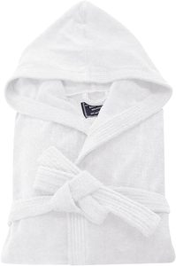 Abito classico da <span class=keywords><strong>donna</strong></span> da uomo <span class=keywords><strong>con</strong></span> <span class=keywords><strong>cappuccio</strong></span> <span class=keywords><strong>accappatoio</strong></span> 100% cotone spugna lunghezza al ginocchio per uso alberghiero - Product Image 4