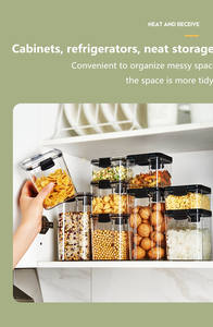 Barattolo ermetico per alimenti in <span class=keywords><strong>plastica</strong></span> diretta in fabbrica e contenitori per Organizer da <span class=keywords><strong>cucina</strong></span> con Design flessibile funzionale a più capacità - Product Image 6