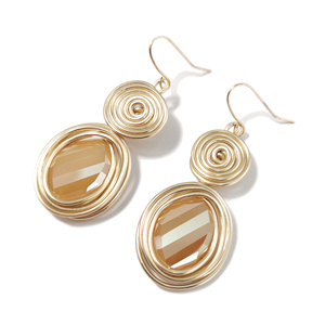HANSIDON <strong>Handmade</strong> Aluminum Alloy Wire Crystal Dangle <strong>Earrings</strong> for Women Statement Drop <strong>Earrings</strong> Unique Design Jewelry - Product Image 1