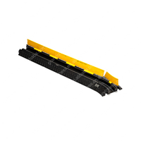 Yellow Jacket 1 Channel Electrical Wire Cable Protector/Rubber Kerb Ramps/Floor Cable Cover