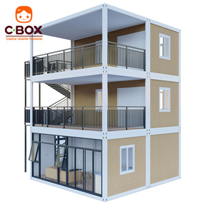 บ้านสำเร็จรูปแบบโมดูลาร์ 3 ชั้น Cbox บ้านขนาดเล็ก 5 ห้องนอน อาคารสำนักงานเคลื่อนที่พร้อมบันได บ้านคอนเทนเนอร์แบบถอดประกอบได้ทันสมัย - Product Image 4