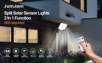 Lampe solaire à détecteur de mouvement TSINYE, lumière murale extérieure, lampe de jardin, projecteur LED, lumière de sécurité solaire, lampe à détecteur de présence humaine