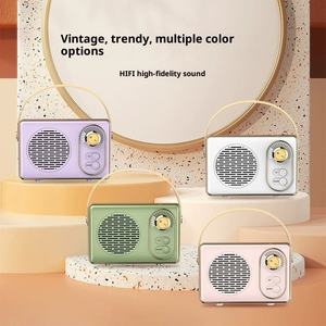 Altavoz inalámbrico Retro para exteriores, altavoz con entrada para tarjeta USB, Mini altavoz para ordenador portátil, altavoz todo en uno para Karaoke en casa - Product Image 4