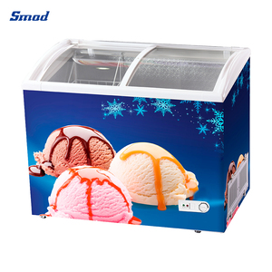 138l -538l Curved Glass Door Chest Deep Display Freezer with Sticker Ddh-138c Small Deep Freezer - Product Image 3