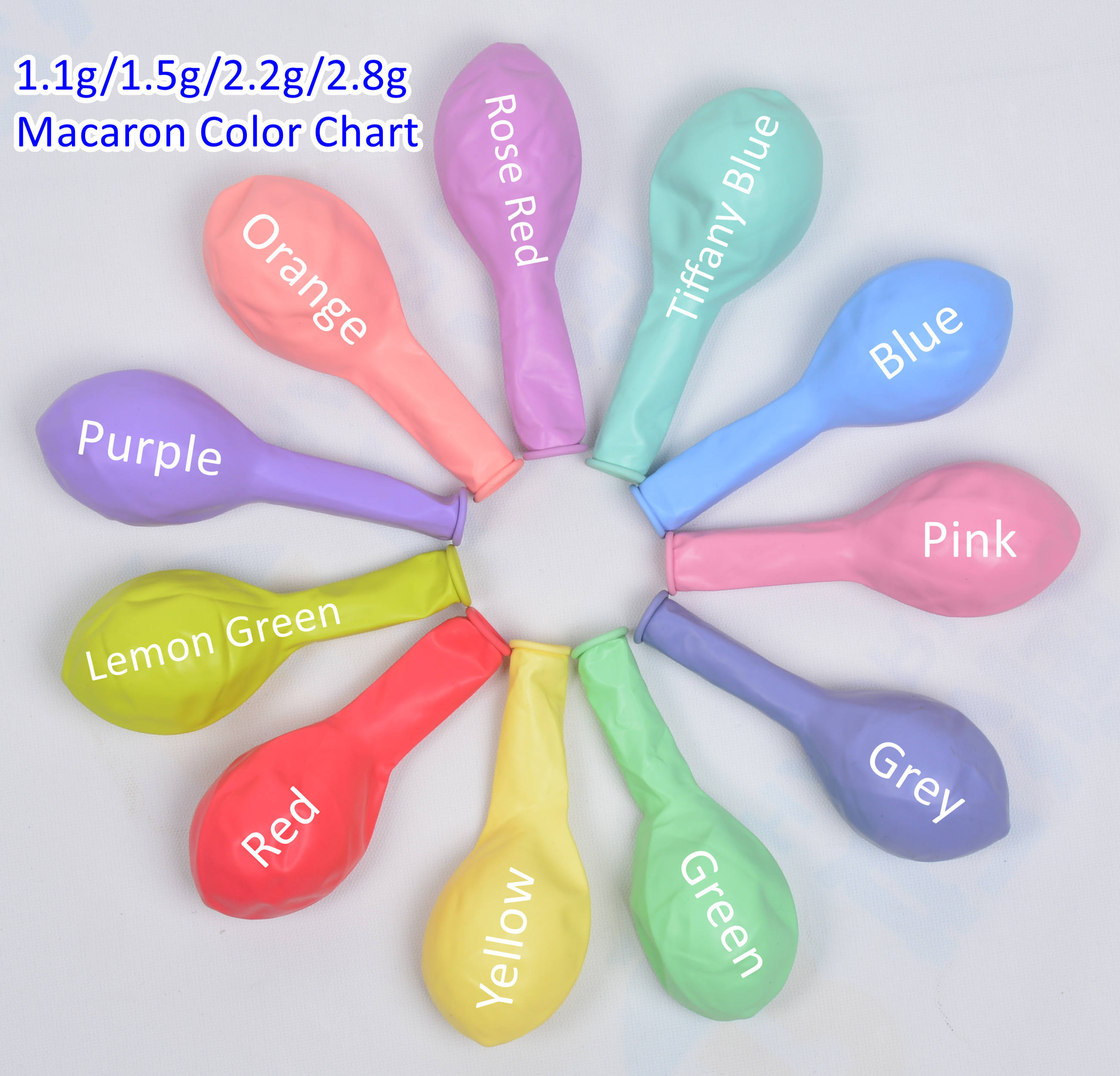 all colors are available for 5,10,12,18 and 36ich