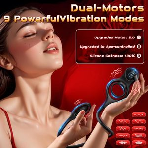 Masseur de prostate 3-en-1 avec contrôle par application, stimulateur clitoridien, anneaux vibrants pour la masturbation anale, pour hommes - Product Image 2