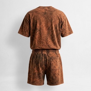 ชุดเซ็ตเสื้อยืดและกางเกงจ็อกเกอร์ลำลองพิมพ์ลายสีกรมท่าสำหรับผู้ชาย  ผ้าถักกันยับ  พร้อมปักโลโก้ตามสั่ง  สองชิ้น  แฟชั่นใหม่มาแรงสำหรับฤดูร้อน - Product Image 5