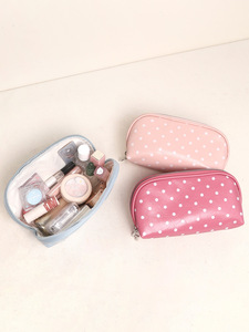 Bolsa de Maquillaje Personalizada con Diseño de Macaron y Puntos de Colores, Bolsa de Viaje para Brochas de Maquillaje y Almacenamiento de Cosméticos - Product Image 5
