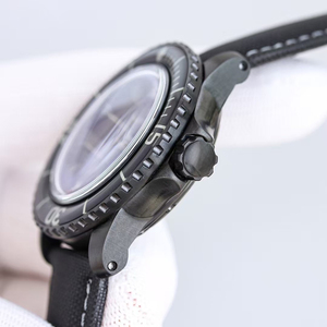 Reloj de Acero Inoxidable de Alta Calidad en Oferta, Correa de Lona Negra Premium, Esfera Azul, Manecillas Luminosas, Reserva de Energía, Cristal de Zafiro - Product Image 3